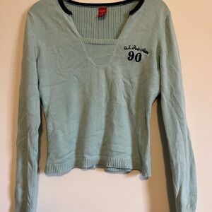 U.S. Polo Assn. Light Mint Green V-Neck Pullover